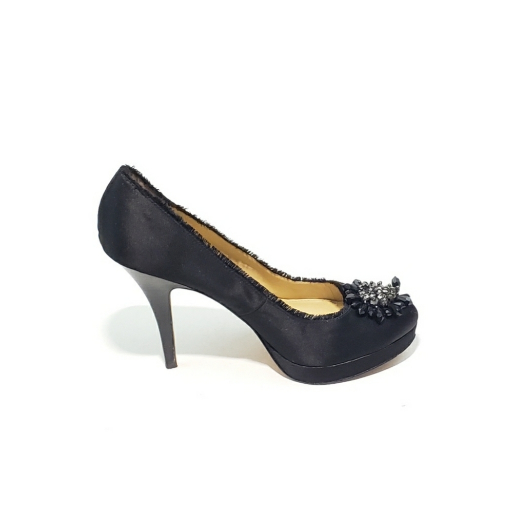Coach Bergen Pumps Jeweled Platform Cone Heel - Picture 4 of 9